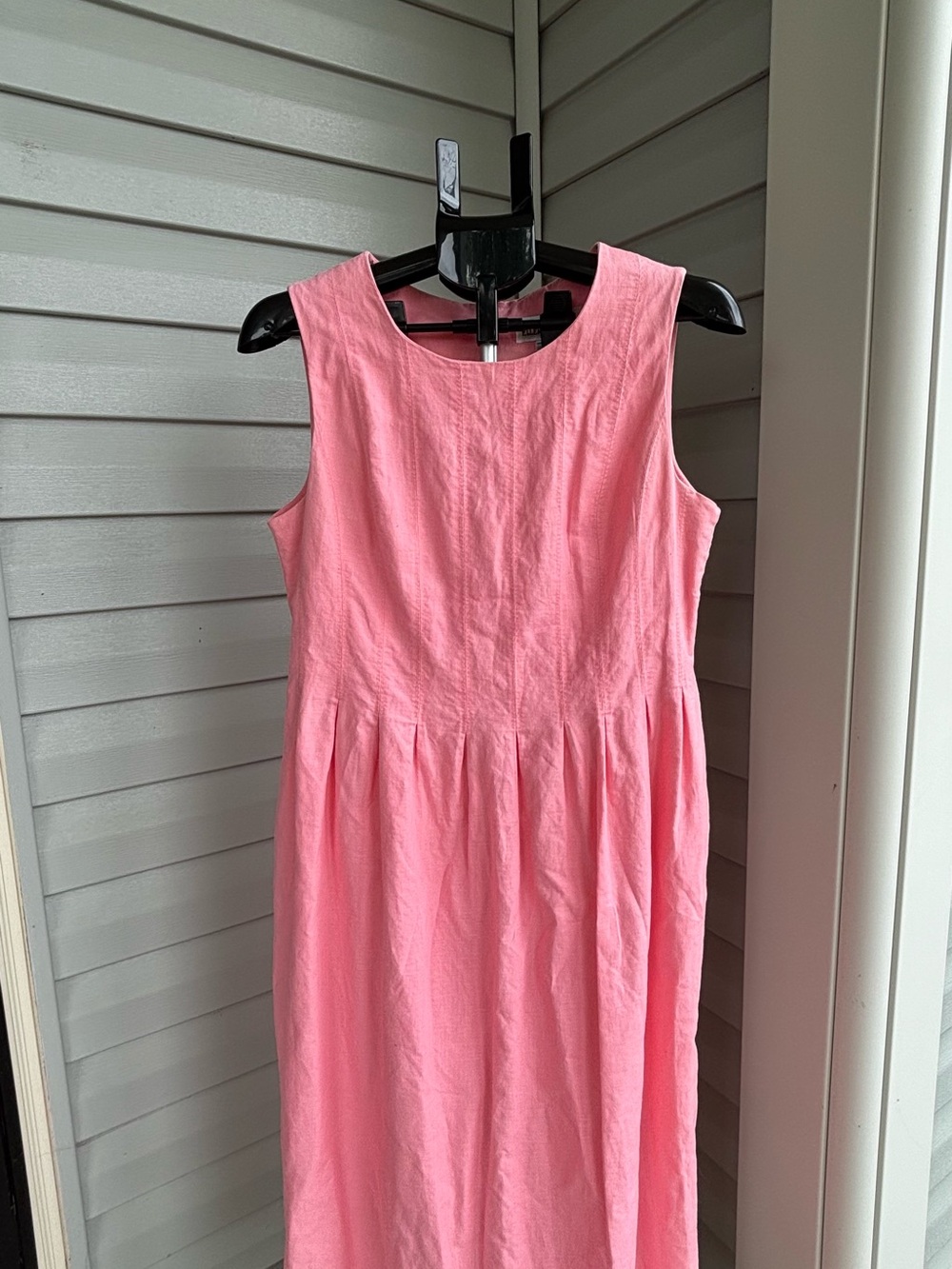 Ellen Ashley Pink Linen Blend Sleeveless Dress Size 8